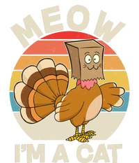 Funny Vintage Thanksgiving Turkey Meow I'm A Cat V-Neck T-Shirt