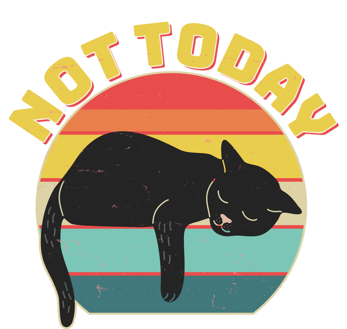 Funny Vintage Lazy Sleepy Not Today Cat Cooling Performance Crew T-Shirt