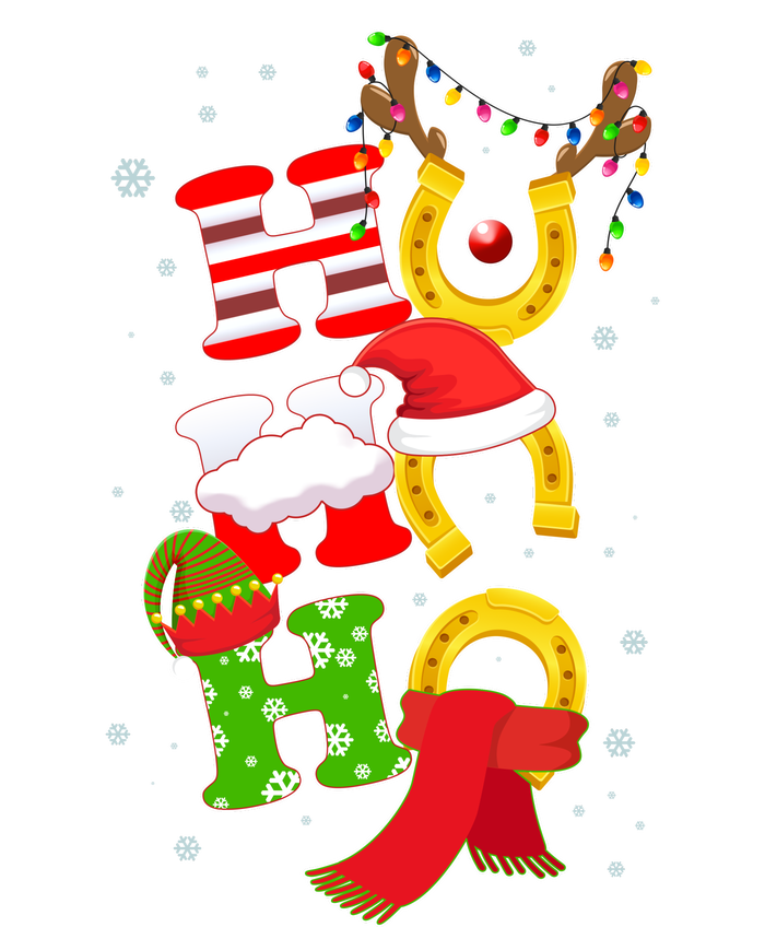 Christmas Ho Ho Ho Reindeer Horseshoes T-Shirt