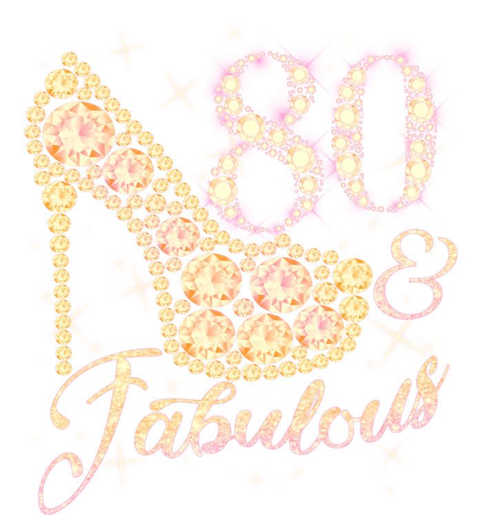 Fabulous & 80 Sparkly Heel 80th Birthday Tall Hoodie