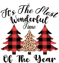 Christmas Trees It's The Most Wonderful Time Of The Year Plaid Leopard Trees Women's Pullover Hoodie