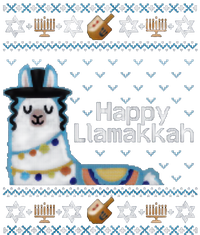 Funny Ugly Hanukkah Sweater, Llama Llamakkah Women's Racerback Tank