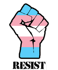 Resist Demigirl Fist Flag Bumper Sticker