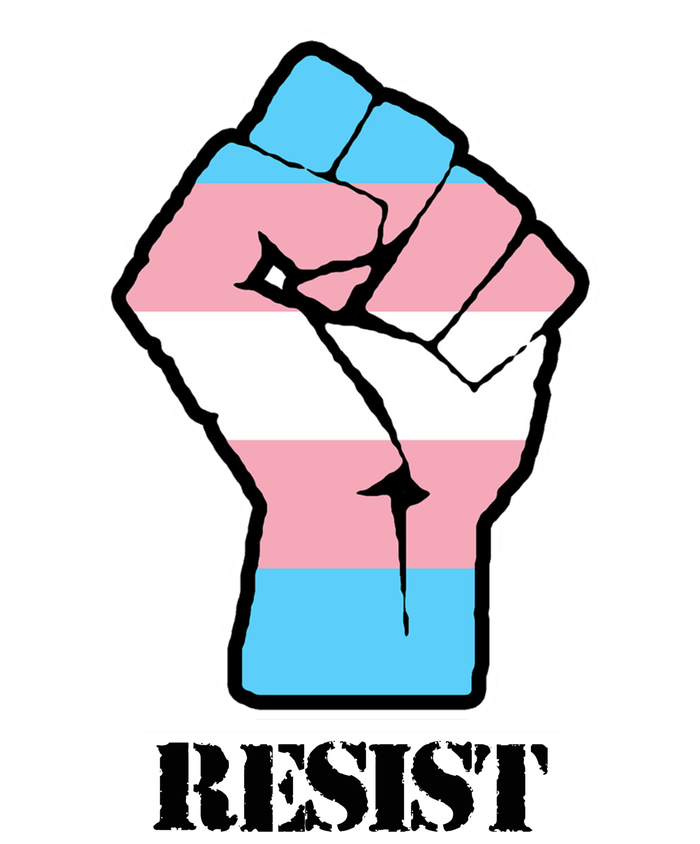 Resist Demigirl Fist Flag Bumper Sticker