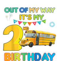 Out Of My Way It's My 2nd Birthday School Bus Theme Party Women's Fleece Hoodie