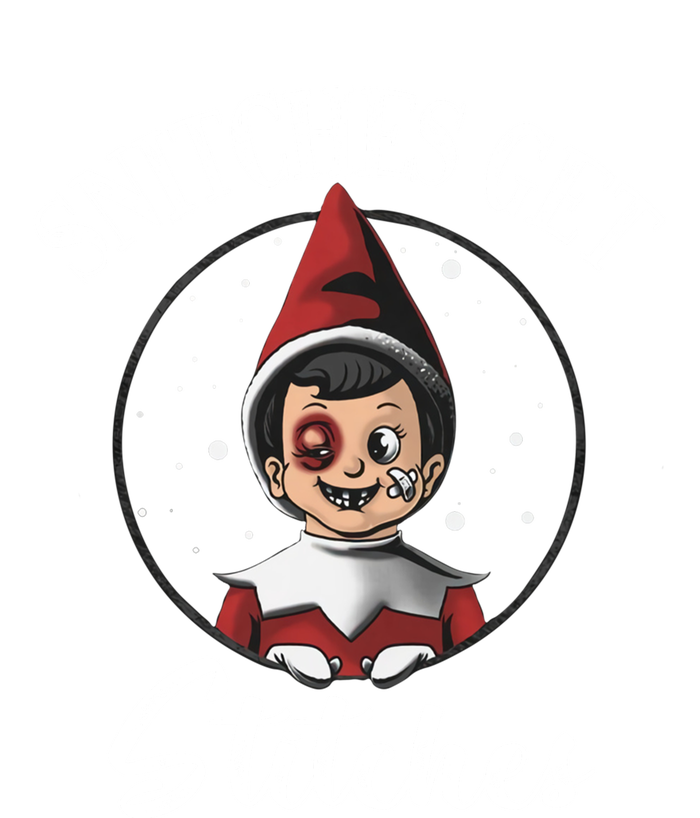 Snitches Get Stitches Elf On A Self Funny Christmas Xmas Holiday Women's Flannel Pajama Set