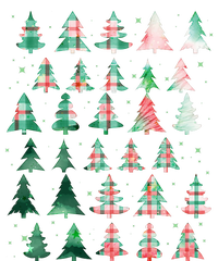 Festive Christmas Trees Patterns Mash Up Tie-Dye Long Sleeve Shirt