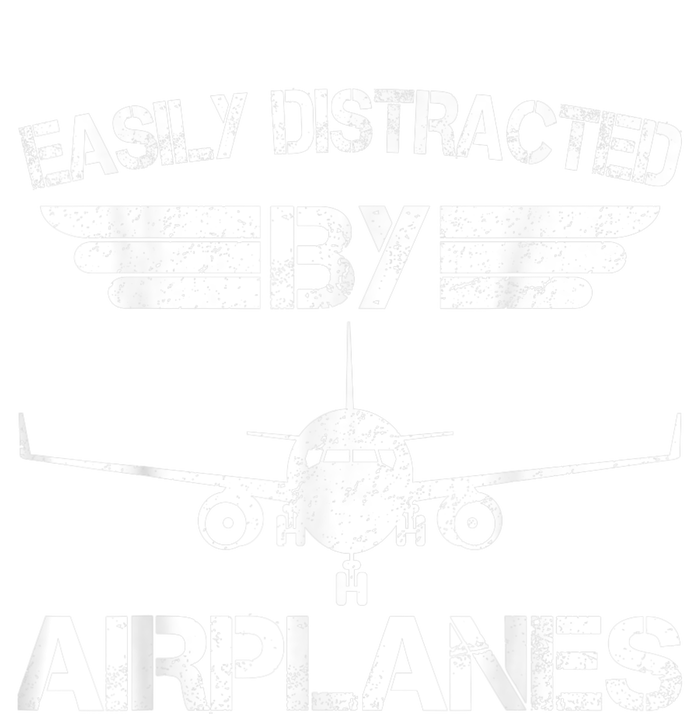 Easily Distracted By Airplanes Aviation Pilot Airplane Lover Bella+Canvas Jersey Crop Tee