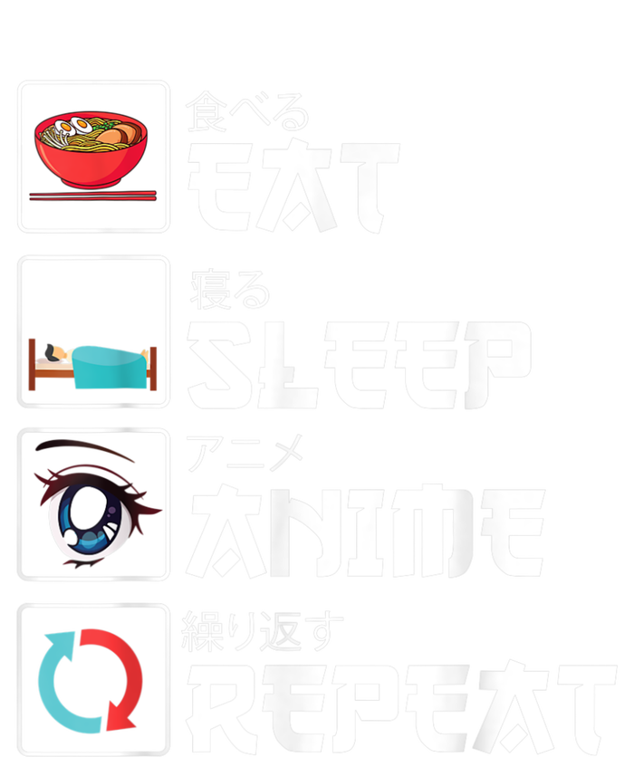 Eat Sleep Anime Repeat Funny Manga Otaku Girls Boys Anime Insulated Varsity Jacket