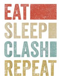 Eat Sleep Clash Repeat Vintage Gaming Clan Retro Clash Ladies Long Sleeve Shirt