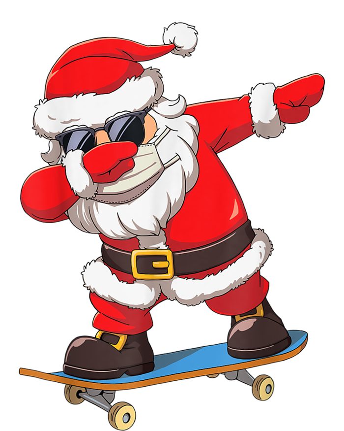 Dabbing Santa Claus Kids Boys Skate Skateboard Christmas TShirt Sustainable Knit Beanie