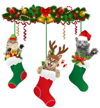 Hanging Cats Christmas Stockings Sweatshirt