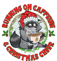 Funny Running On Caffeine And Christmas Cheer Coffee Raccoon T-Shirt