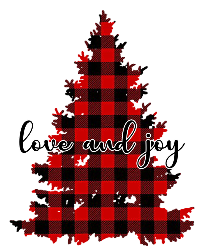 Love And Joy Checkered Christmas Tree Women's Flannel Pajama Set