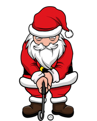 Christmas Golf Shirt Santa Claus Swing Funny Golf Tee 16 in Basic Backpack