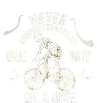 Never Underestimate An Old Guy On A Bike Womens Funnel Neck Pullover Hood