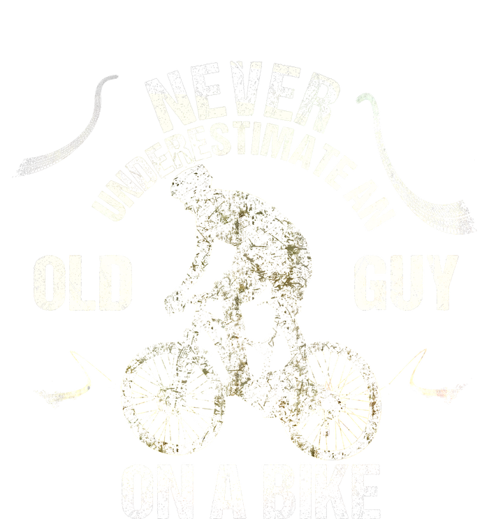 Never Underestimate An Old Guy On A Bike Womens Funnel Neck Pullover Hood