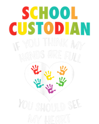 School Custodian Cute Heart Quote Janitor Appreciation Gift Womens Funnel Neck Pullover Hood