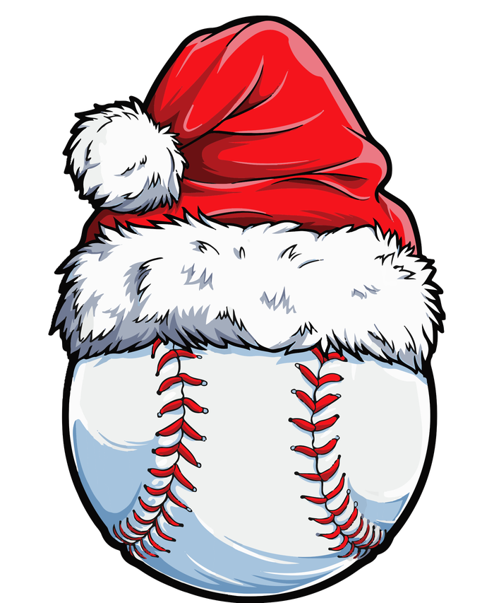 Christmas Baseball Ball Santa Hat Xmas Boys Kids Hoodie