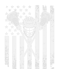 Lacrosse Player Gift LAX American Flag Tall T-Shirt