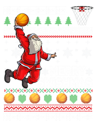 Funny Basketball Ugly Christmas Sweater Santa Merry Swishmas Baby Long Sleeve Bodysuit