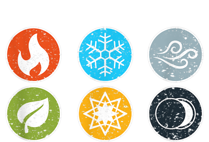 Gloomhaven Elements Symbol Fire Ice Air Earth Light Dark Magnet