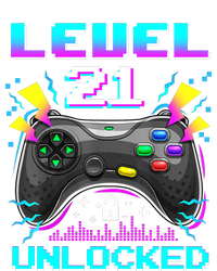 Level 21 Unlocked 21st Birthday Video Game Gift Birthday Gaming T-Shirt