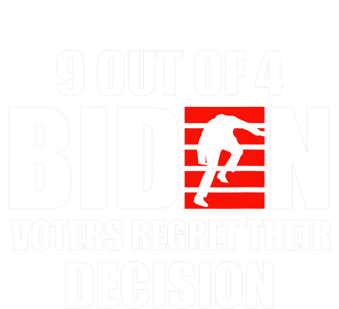 9 Out Of 4 Biden Voter Regret Their Decision Funny Stairs Women's Racerback Tank