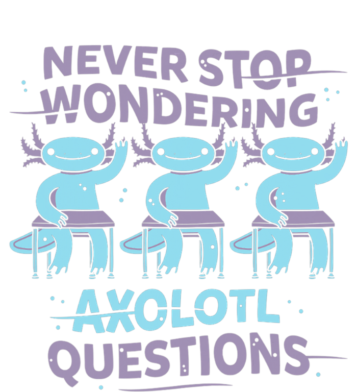 Never Stop Wondering AXOLOTL QUESTIONS Insulated Varsity Jacket