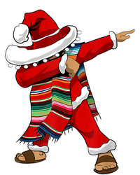 Christmas Sombrero Dabbing Mexican Serape Poncho Santa TShirt Zip Tote Bag