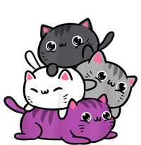 Kawaii Cat Pile Asexual Pride Performance Sprint T-Shirt