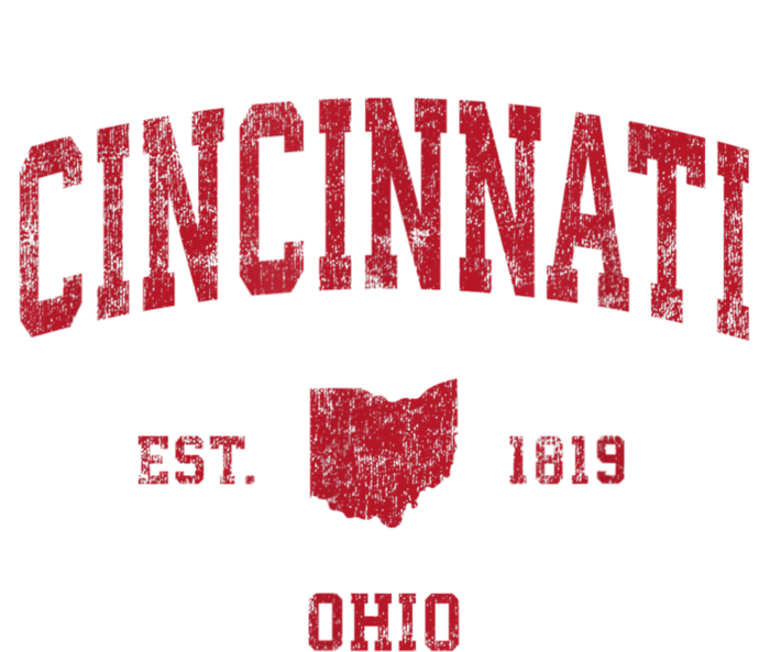 Cincinnati Ohio OH Vintage Sports Design Red Print Toddler Hoodie