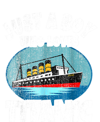 Ship Just A Boy Who Loves Titanic Boat Titanic Boys Toddler Toddler Zip Fleece Hoodie