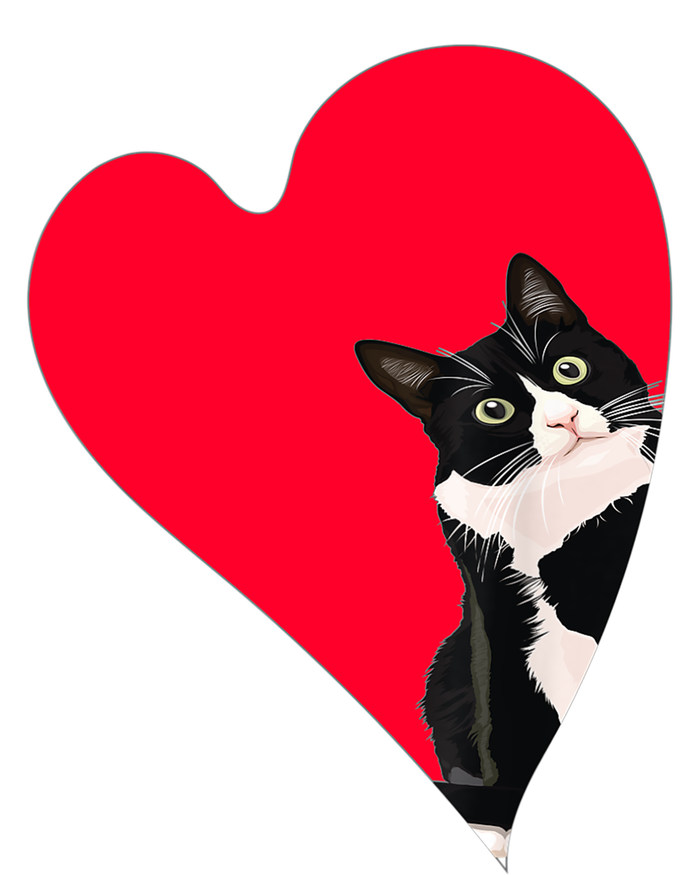 Tuxedo Cat Valentine Heart For Kitten And Animal Lovers TShirt Tall Sweatshirt