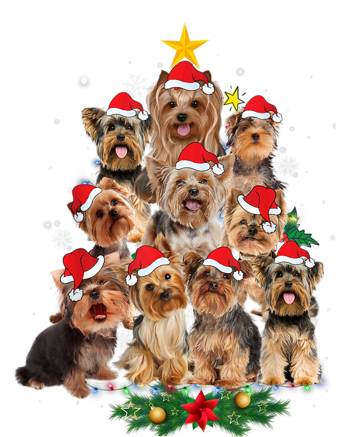 Yorkie Christmas Tree Funny Xmas Gifts For Yorkie Dog Lover TShirt Doggie Tank