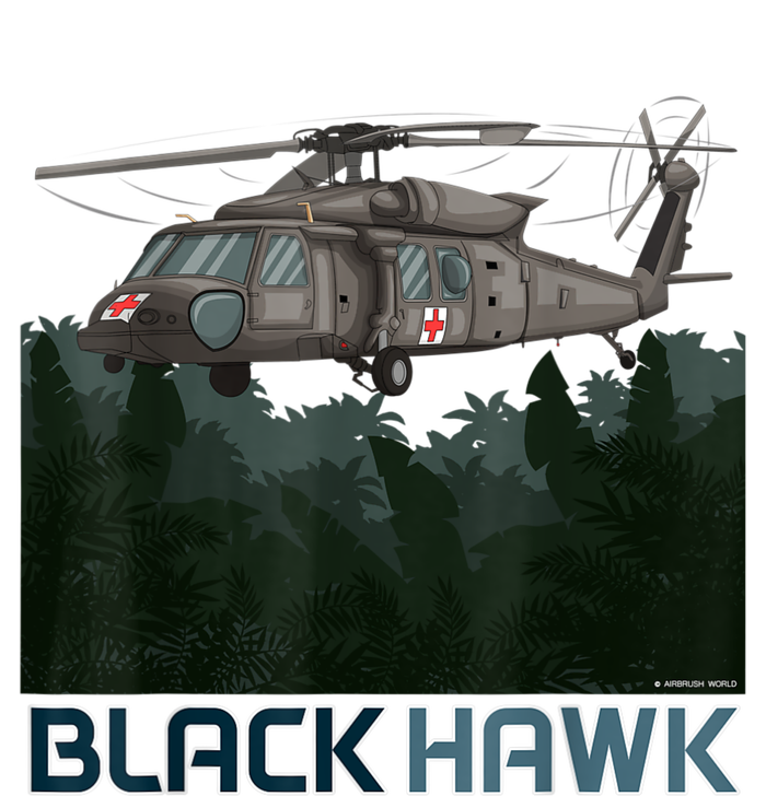 Black Hawk Helicopter Military Armed Forces Novelty Women's T-Shirt