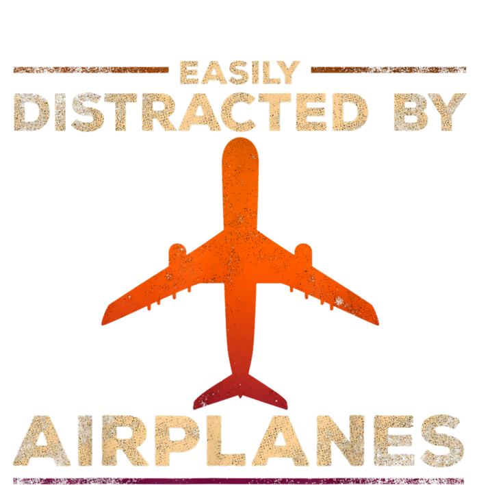 Easily Distracted By Airplanes Airplane Lover Aviation T-Shirt