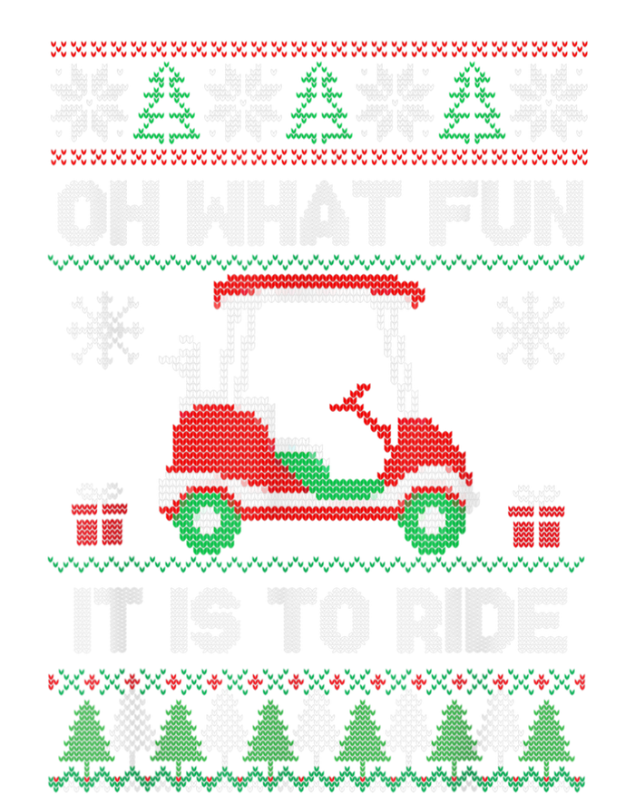 Oh What Fun It Is To Ride Golf Cart Golfer Christmas Golfing Women's T-Shirt