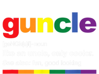 Mens Guncle Definition Rainbow Funny Gift For Gay Uncle TShirt High Crown Mesh Back Trucker Hat