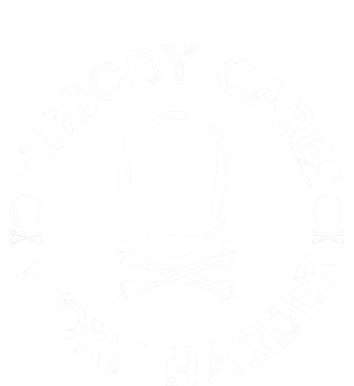 Nobody Cares Work Harder Wrestling Headgear Skull Bones Yupoong Adult 5-Panel Trucker Hat