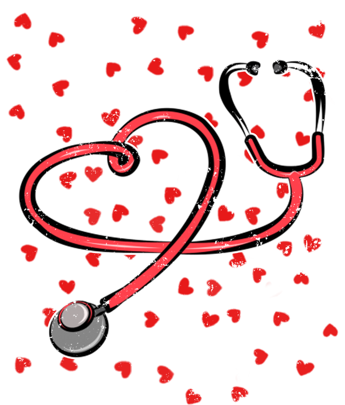 Valentines Day Nurse Stethoscope Hearts Adult Drive Performance Visor