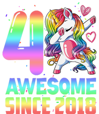 Awesome Since 2018 Unicorn 4th Birthday 4 Years Old Flexfit Unipanel Trucker Cap