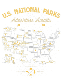 62 National Parks Map Gifts US Park Vintage Camping Hiking Womens Cotton Relaxed Long Sleeve T-Shirt