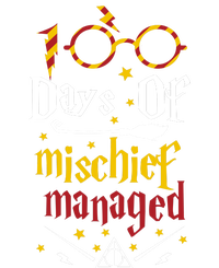 100 Days Of Mischief Managed 100th Day Of School Womens Funnel Neck Pullover Hood