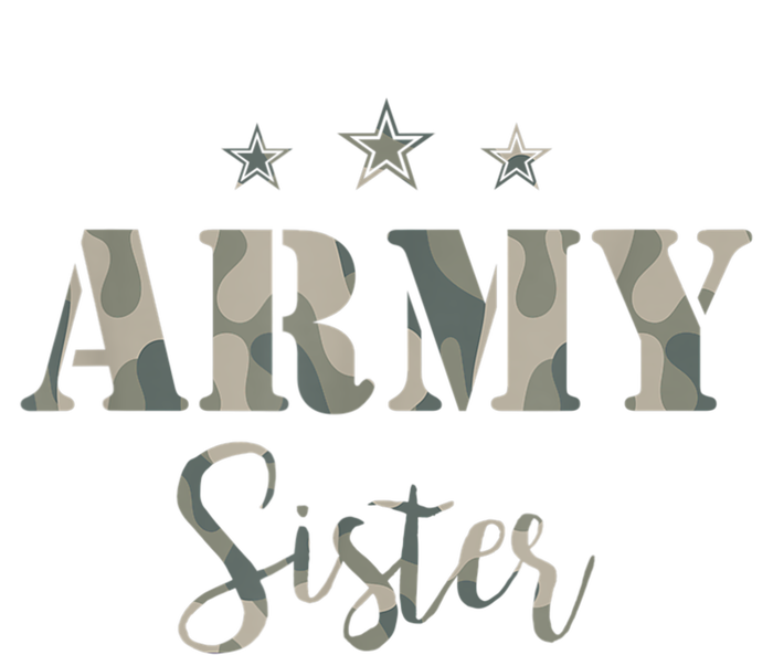 Funny Proud Army Sister Gift Camouflage Shirt Army Sister Gift Women's Crop Top Tee