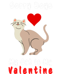 Sorry Boys My Cat Is My Valentine Cute Ladies Long Sleeve Shirt