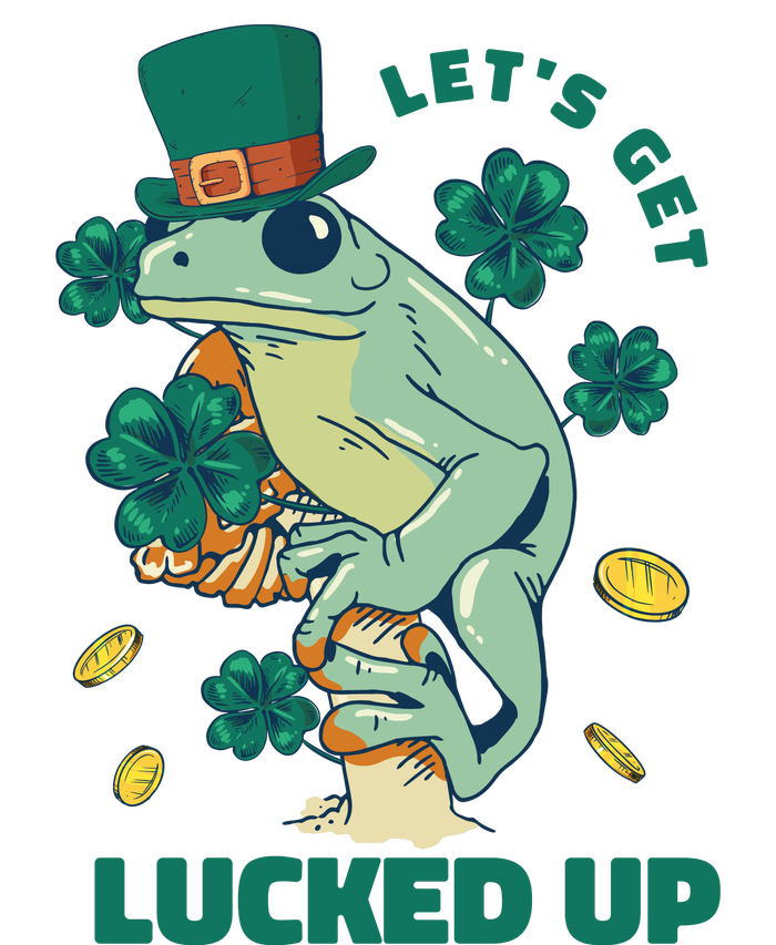 St Patricks Day Let's Get Lucked Up Frog T-Shirt