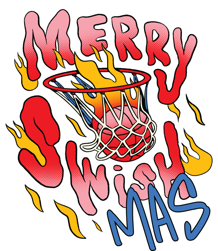 Merry Swishmas Basketball Kids T-Shirt