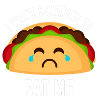 I Want Someone To Eat Me Sad Taco Striped Beanie with Solid Band