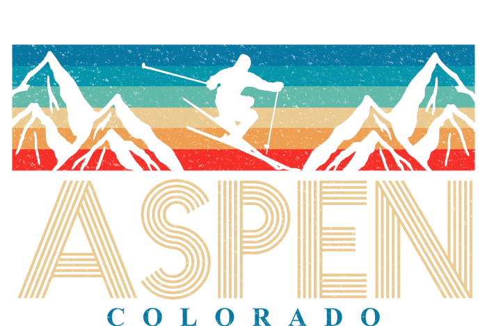 Aspen Colorado Ski Sunset Mountain Long Sleeve Shirt